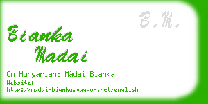 bianka madai business card